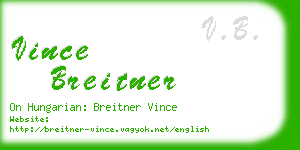 vince breitner business card